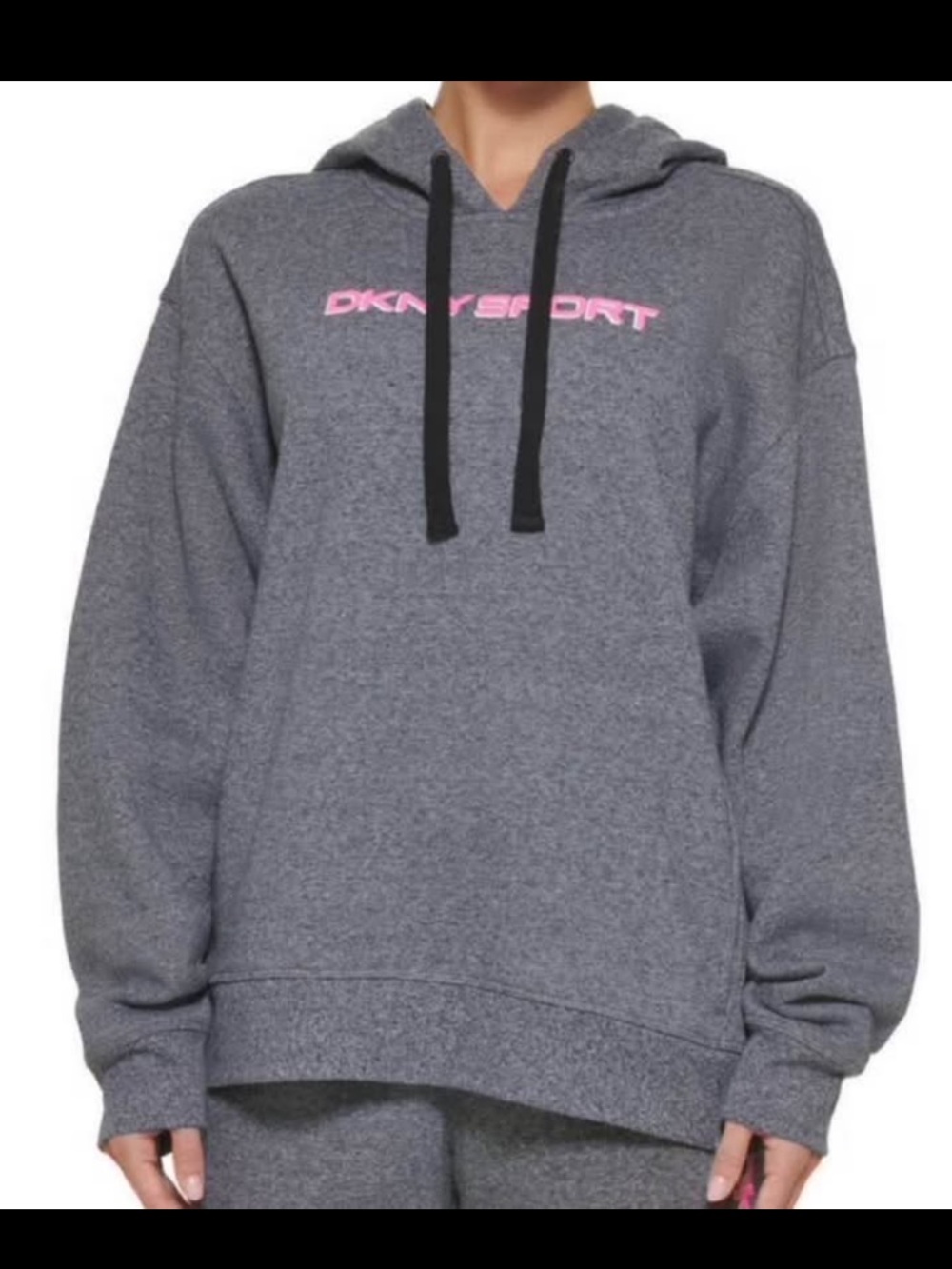 Women's Gray Hoodie with Pink Logo size XL